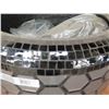 Image 3 : Tall Allstate Planter/Vessel w/ Mirrored Hexagonal Mosaic Tiles 25"D x 49"H