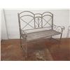 Image 2 : 'Cobalt at Home' Metal Patio Bench w/ Armrests & Wooden Seat 47" x 16" x 38"H