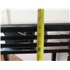 Image 8 : Qty 2 Wooden Side Tables w/ Mirrored Accents (Larger One is 18"x12"x27"H)