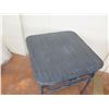 Image 4 : Qty 3 Side Tables: Black Wood 36"H, Narrow Metal, Woven Top & 3 Tier Shelf