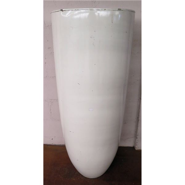 Tall Round White Vase Planter 19"D x 48"H