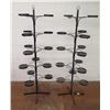 Image 1 : Qty 2 Black Metal Multi-Tier Round Candle or Display Holder 65"H