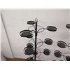 Image 2 : Qty 2 Black Metal Multi-Tier Round Candle or Display Holder 65"H