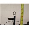 Image 8 : Qty 2 Black Metal Multi-Tier Round Candle or Display Holder 65"H