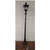 Image 1 : Black Electric Streetlight Lamp w/ Pedestal Base 72" Tall