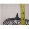 Image 8 : Tall Black Metal Bird Cage on Pole Tripod Base 63"H