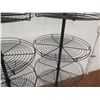 Image 7 : Qty 2 Black Metal 4-Tier Round Spinner Display Stand 64" Tall