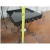 Image 15 : Qty 5 Scalloped Large Black Enamel Cake Stands KE8437L  12"D x 14"H & 9"D x 10"H