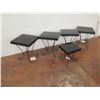 Image 2 : Qty 5 Scalloped Large Black Enamel Cake Stands KE8437L  12"D x 14"H & 9"D x 10"H