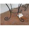 Image 5 : Qty 5 Scalloped Large Black Enamel Cake Stands KE8437L  12"D x 14"H & 9"D x 10"H