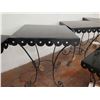 Image 7 : Qty 5 Scalloped Large Black Enamel Cake Stands KE8437L  12"D x 14"H & 9"D x 10"H