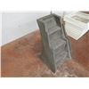 Image 2 : Square White Planter Pot, 3 Step Staircase Display & Black Sign on Pole Base