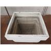 Image 9 : Square White Planter Pot, 3 Step Staircase Display & Black Sign on Pole Base