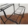 Image 4 : Black Metal 2-Tier Display Rack on Wheels 39"L x 40"H
