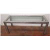 Image 1 : Metal Coffee Table w/ Glass Top 48"x18"x18"