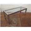 Image 2 : Metal Coffee Table w/ Glass Top 48"x18"x18"