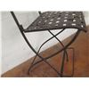Image 16 : Round  Metal Bar-Height Bistro Table 25"D x 40"H & 4 Folding Chairs 16"x16"x45"H