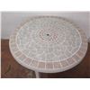 Image 2 : Round Mosaic Style Plastic Folding Table 46"D x 30"H (Legs Are Removable)