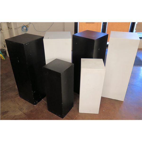 Multiple Colored Solid Stackable Black & White Display Stands (Tag $498) 44"H