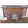 Image 1 : Decorative Brick-Look Fireplace Prop w/ Mantle 84"L x 12"D x 52"H