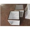 Image 2 : Qty 4 Square Blocks: 2 White w/ Tan, Cement & Floral Design & Pedestal Stand 42"H