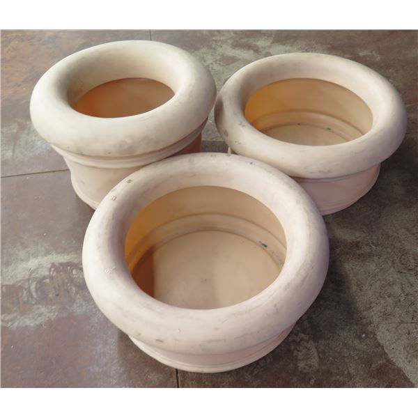 Qty 3 Round Victorian Vase Planters (Reg $498 Sale $299 each) 12-17"H