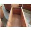 Image 10 : Qty 7 Terra Cotta-Look Plastic Planters: 6 Rectangle 12-17" x 18-38"H & Round Pot