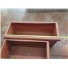 Image 16 : Qty 7 Terra Cotta-Look Plastic Planters: 6 Rectangle 12-17" x 18-38"H & Round Pot