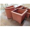 Image 2 : Qty 7 Terra Cotta-Look Plastic Planters: 6 Rectangle 12-17" x 18-38"H & Round Pot