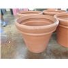 Image 2 : Qty 4 Terra Cotta Like Plastic Planters 25"Dia x 14"H