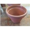 Image 2 : Qty 2 Terra Cotta-Look Plastic Planter Pots 30-33"D x 25-28"H