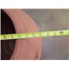 Image 8 : Round Terra Cotta-Style Plastic Vessel w/ Raised Design & Tray Base 21"Dia x 27" Tall
