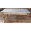 Image 1 : Wooden Shop Table w/ Metal Top 87" x 36" x 32"H