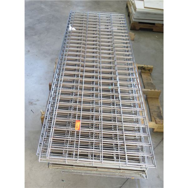 Qty 36 Expanded Metal Wire Framing or Mounted Racks