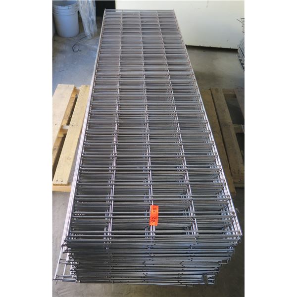 Qty 42 Expanded Metal Wire Framing or Mounted Racks