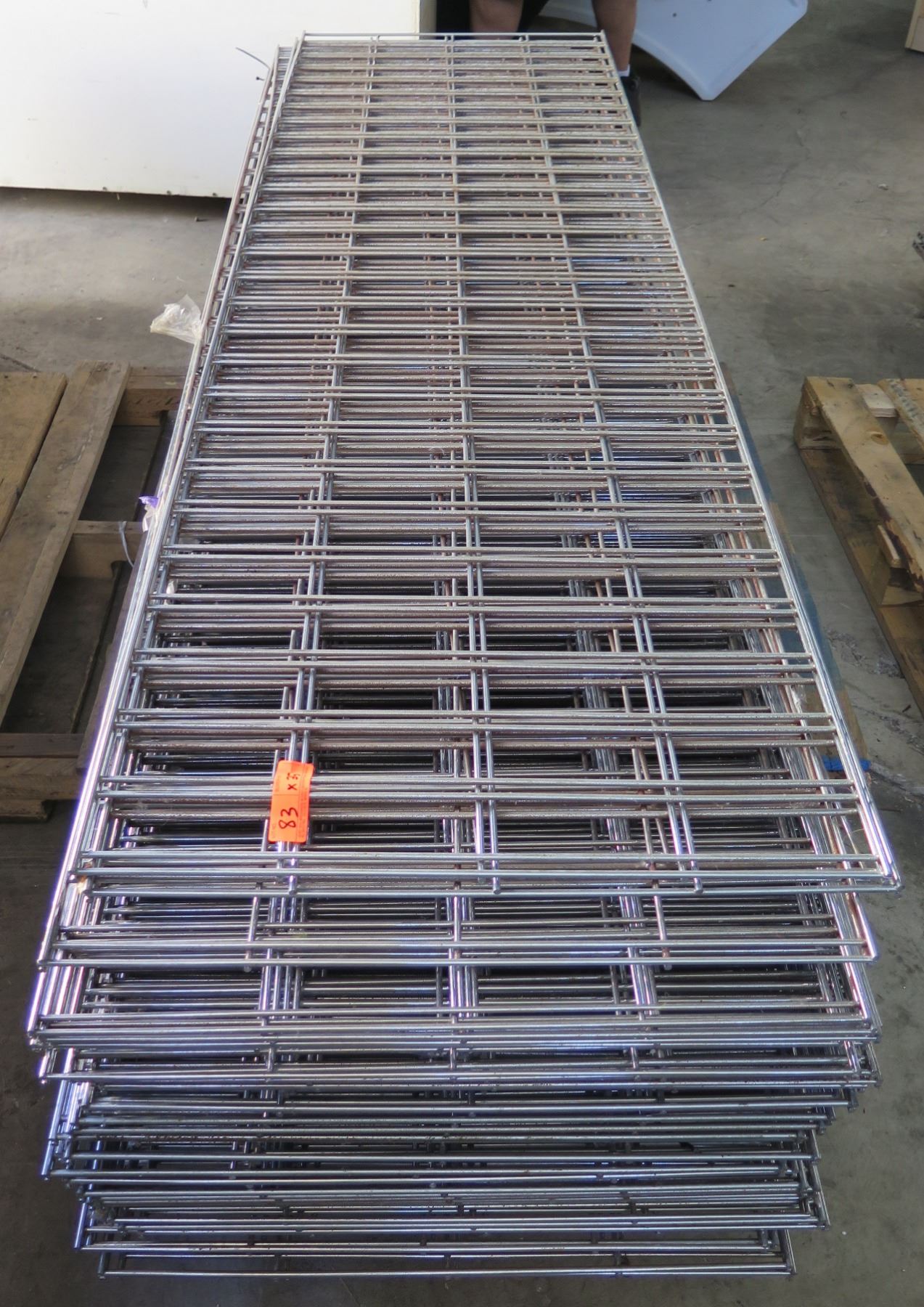 Qty 35 Expanded Metal Wire Framing or Mounted Racks