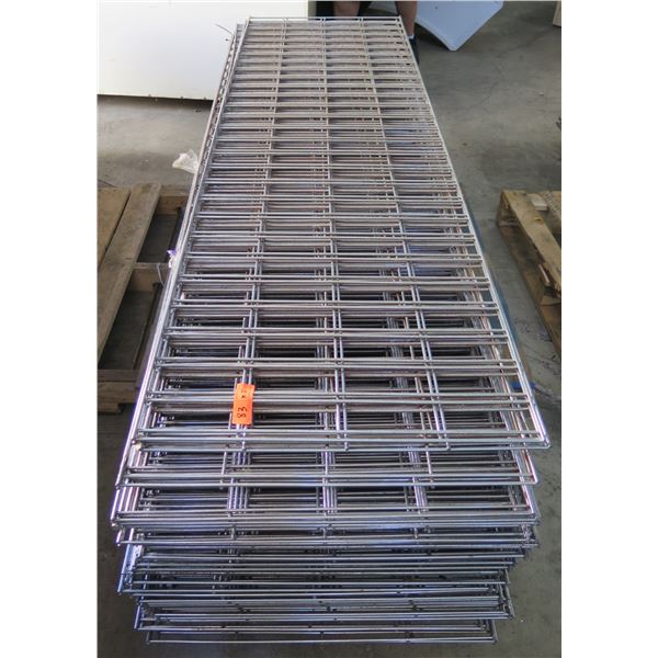 Qty 35 Expanded Metal Wire Framing or Mounted Racks