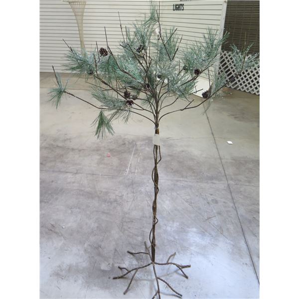 Artificial Bare Twig Metal Pine Tree 74"H