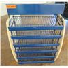 Image 1 : Blue 6-Tier Metal Display Shelving Unit 22" x 12" x 32"H
