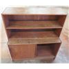 Image 1 : Sliding Door Cabinet w/ 2-Tier Top Shelving Unit 41" x 17" x 44"H