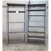 Image 1 : Qty 2 Adjustable Multi-Tier Metal Shelving Units 47"x32"x101"