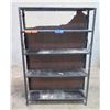 Image 1 : Adjustable 4-Tier Metal Shelving Unit w/ Pegboard Back 47"x12"x71"