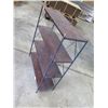 Image 2 : Wood & Metal 3-Tier Shelving Unit 36" x 12" x 42"H