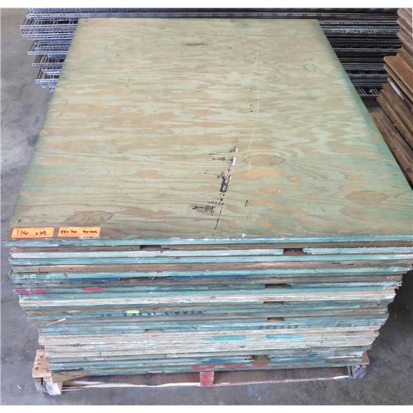 Pallet 29 Plywood Sheets 48"L x 36" W x 3/4"