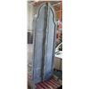 Image 1 : Very Tall Footed Wooden Arched Backdrop Display w/ Etched Design 36" x 97" Tall