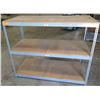 Image 1 : Wood & Metal 2-Tier Shelf 69.5" x 30.5" x 57"