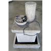 Image 1 : Hard Plastic (Cement-Look) Electric Fountain w/ Submersible Water Pump