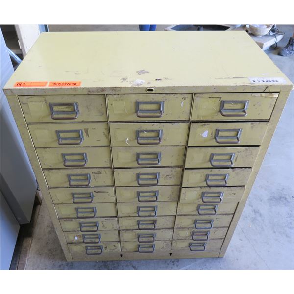 Metal 27 Drawer Storage Cabinet 30.5"x17"x38"