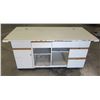 Image 1 : Shop Table w/ White Top, 4 Undershelves & 7 Drawers 72"x36"x36"