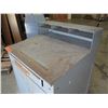 Image 3 : Metal Shop Table w/ Top Shelf, Locking 2 Door Cabinet & Drawer 35"x30"x53"